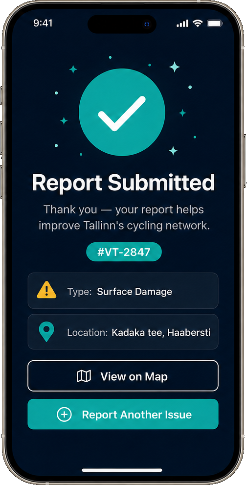 Submission confirmation screen